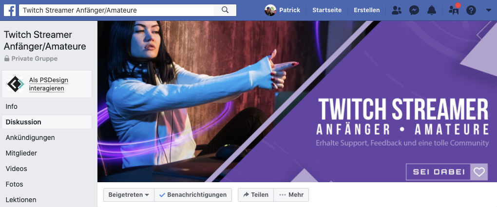 facebook streamer gruppe twitch 1 | My Stream TV | Twitch Anfänger Guide